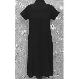SoieRose SR1181 Black Cotton Victorian Nightgown – Short Sleeve